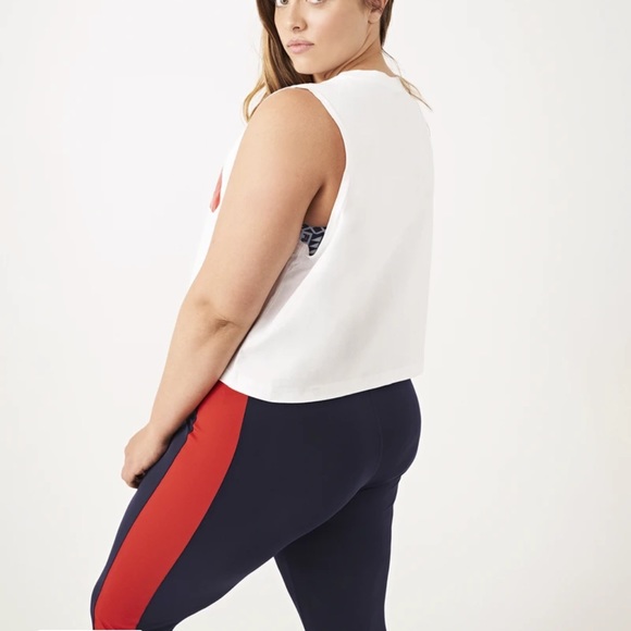 Fila Anne Navy Blue & Red 7/8 Leggings NWT - Picture 3 of 3